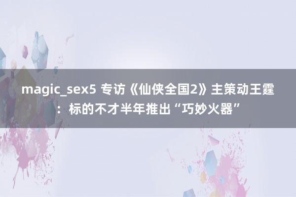 magic_sex5 专访《仙侠全国2》主策动王霆：标的不才半年推出“巧妙火器”